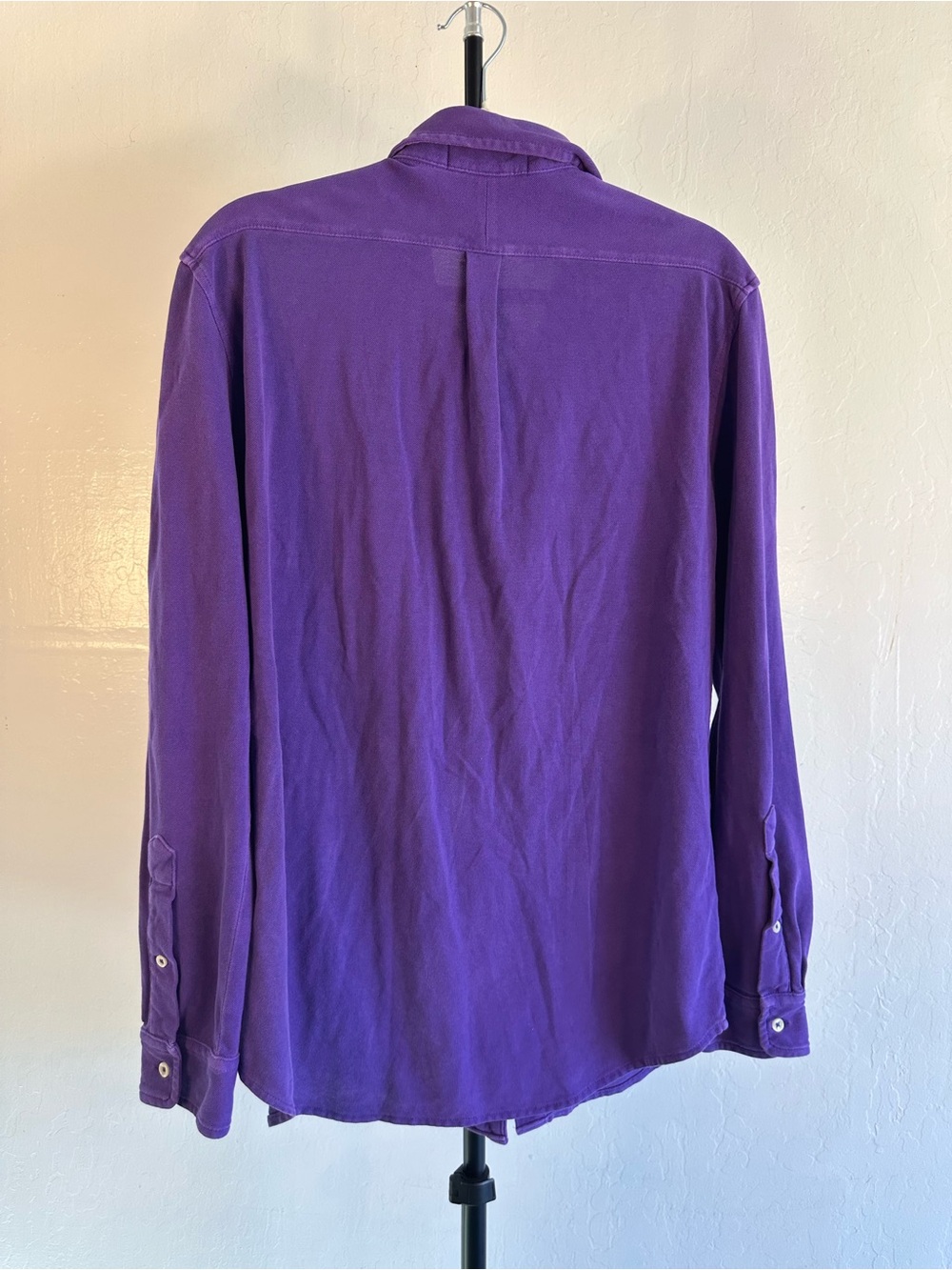 Ralph Lauren Purple Button-Down Oxford Shirt with Green Pony - Picture 2 of 7